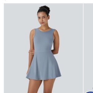 HALARA Blue Sleeveless Mini Dress